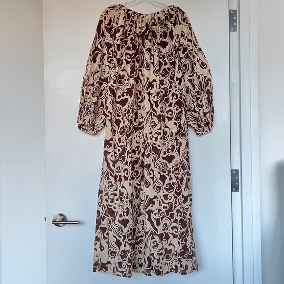 ALC Iris maxi abstract floral ornament print beach cover up midi dress - Picture 6 of 7